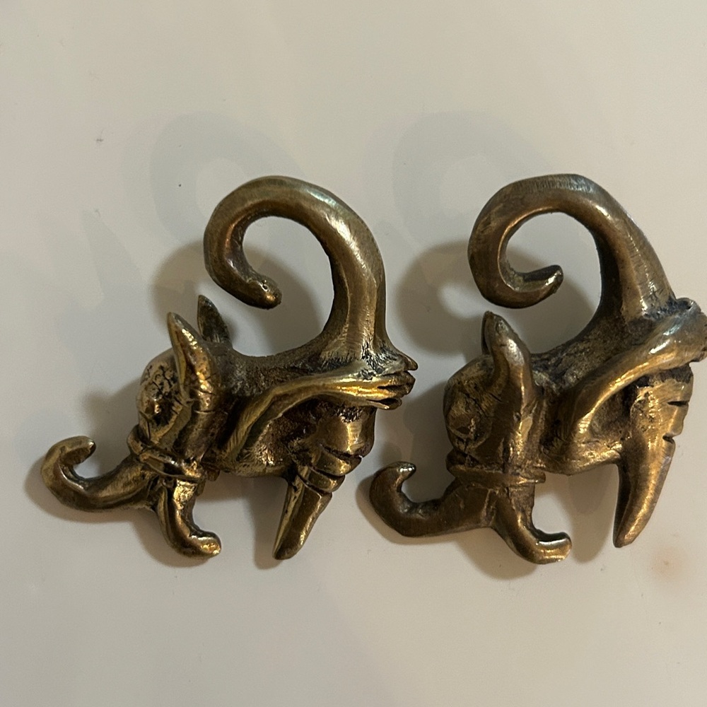 Lot of 9 beautiful organic hangers size 2 TAWAPA brass, bone, wood - Picture 12 of 12